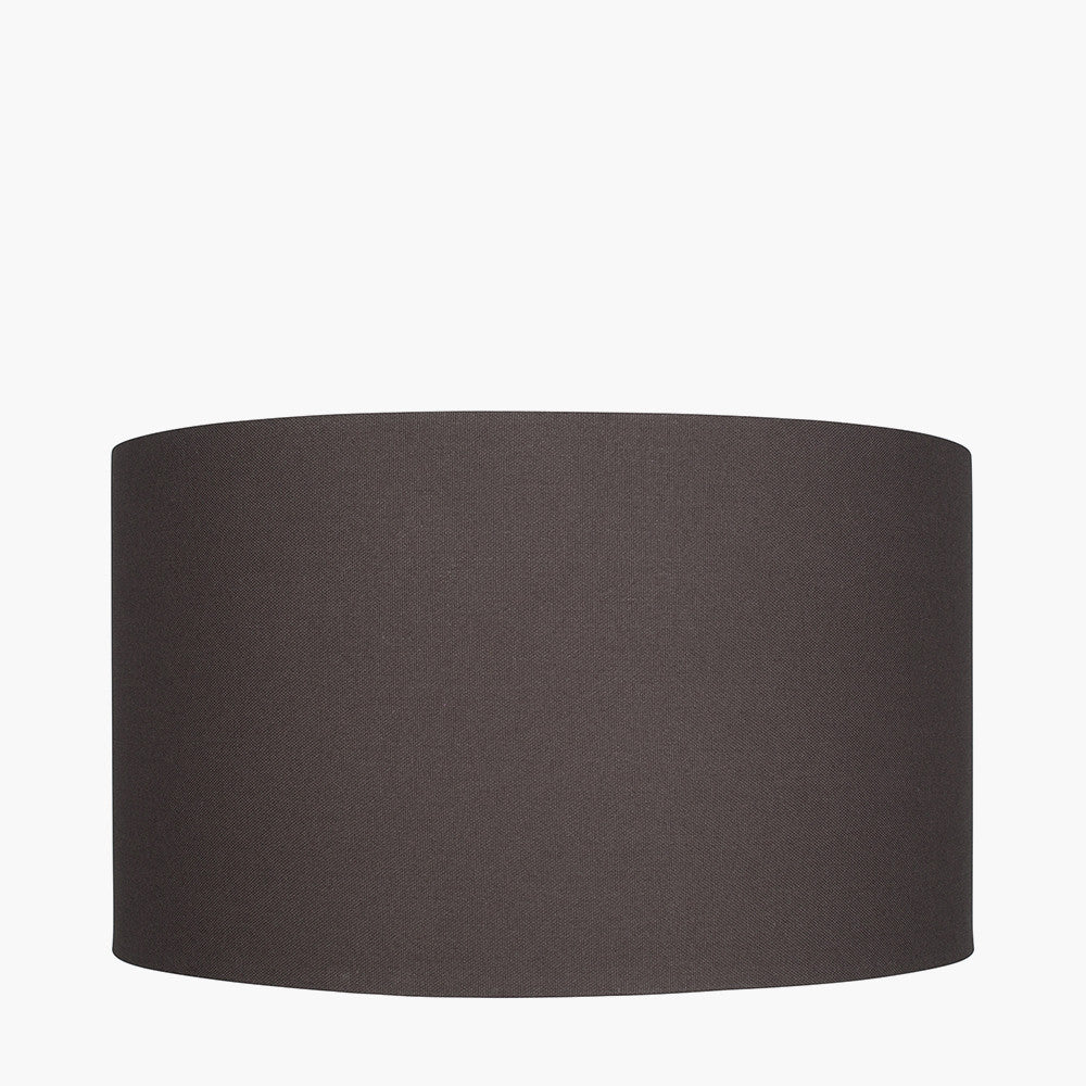 Henry 30cm Grey Handloom Cylinder Lampshade