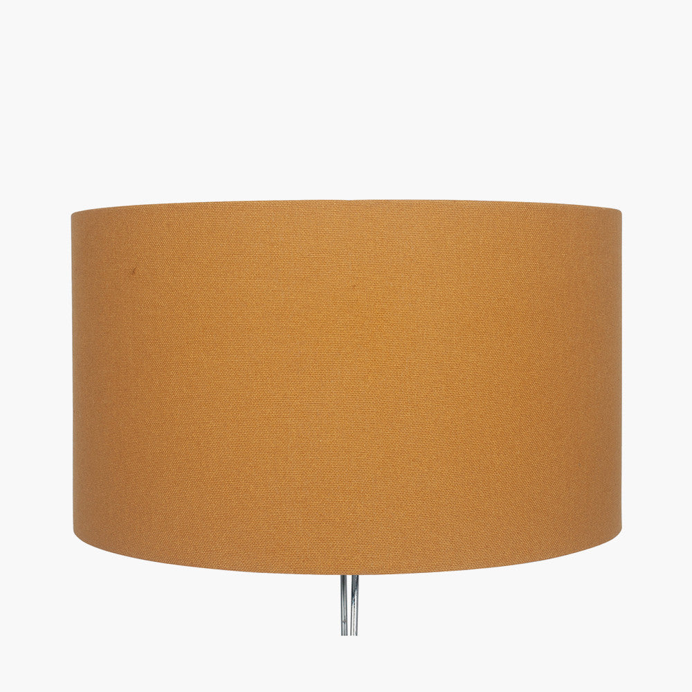 Henry 30cm Mustard Handloom Cylinder Lampshade