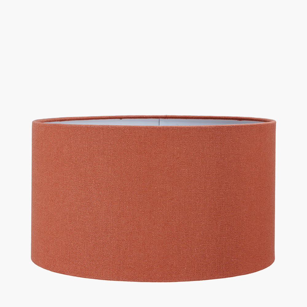 Henry 30cm Tobacco Handloom Cylinder Lampshade