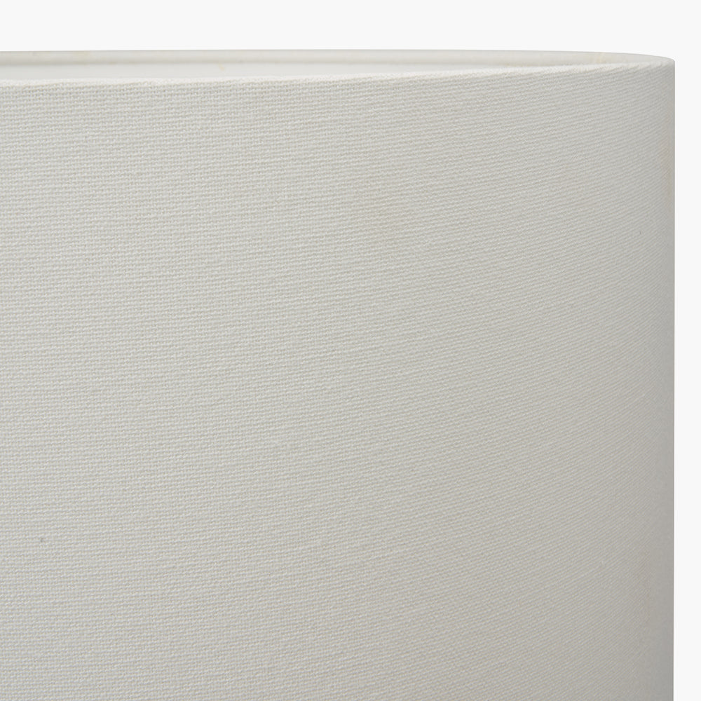 Henry 45cm White Handloom Cylinder Lampshade