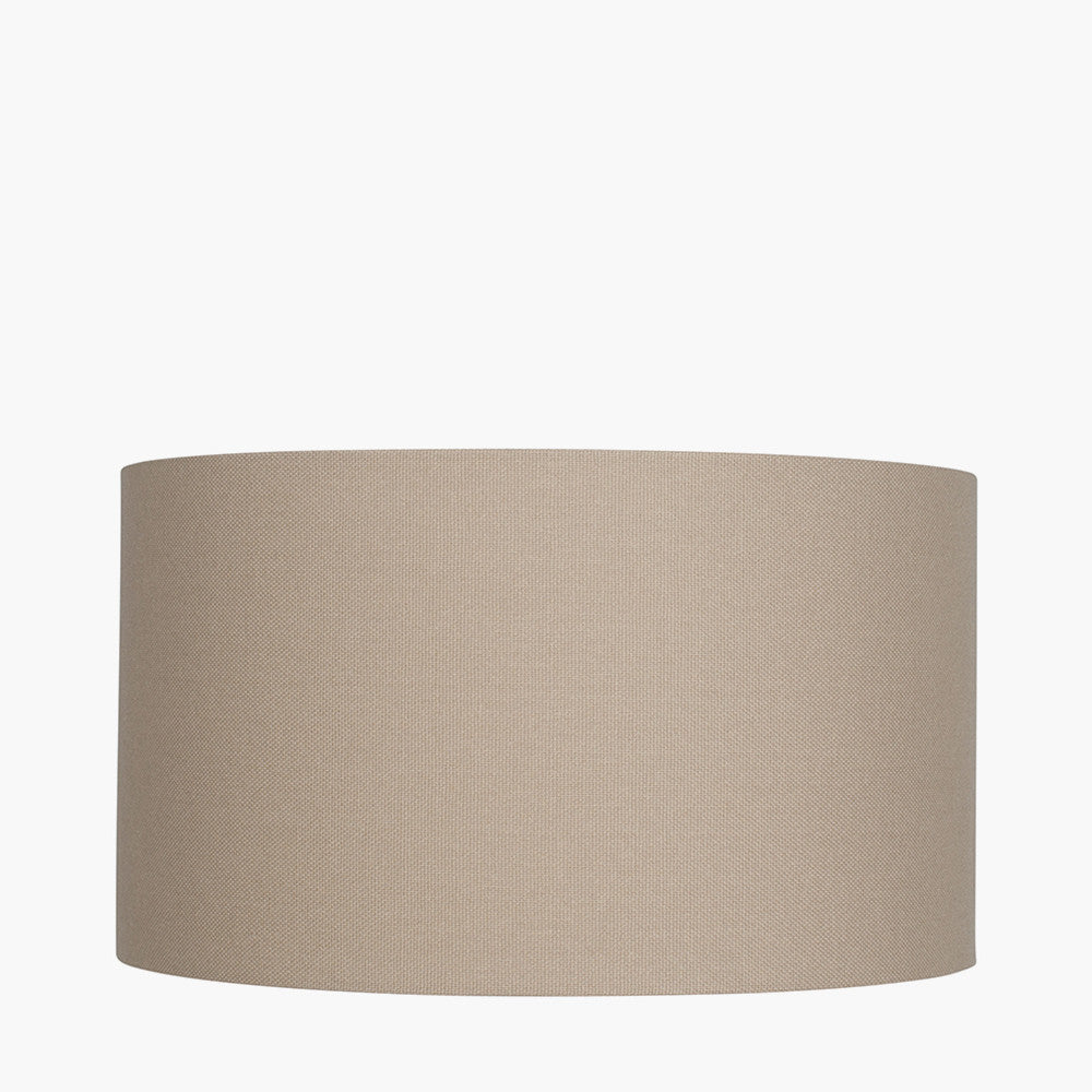 Henry 35cm Taupe Handloom Cylinder Lampshade