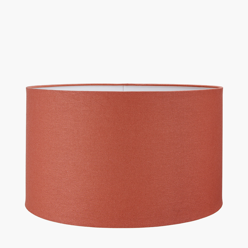 Henry 45cm Tobacco Handloom Cylinder Lampshade