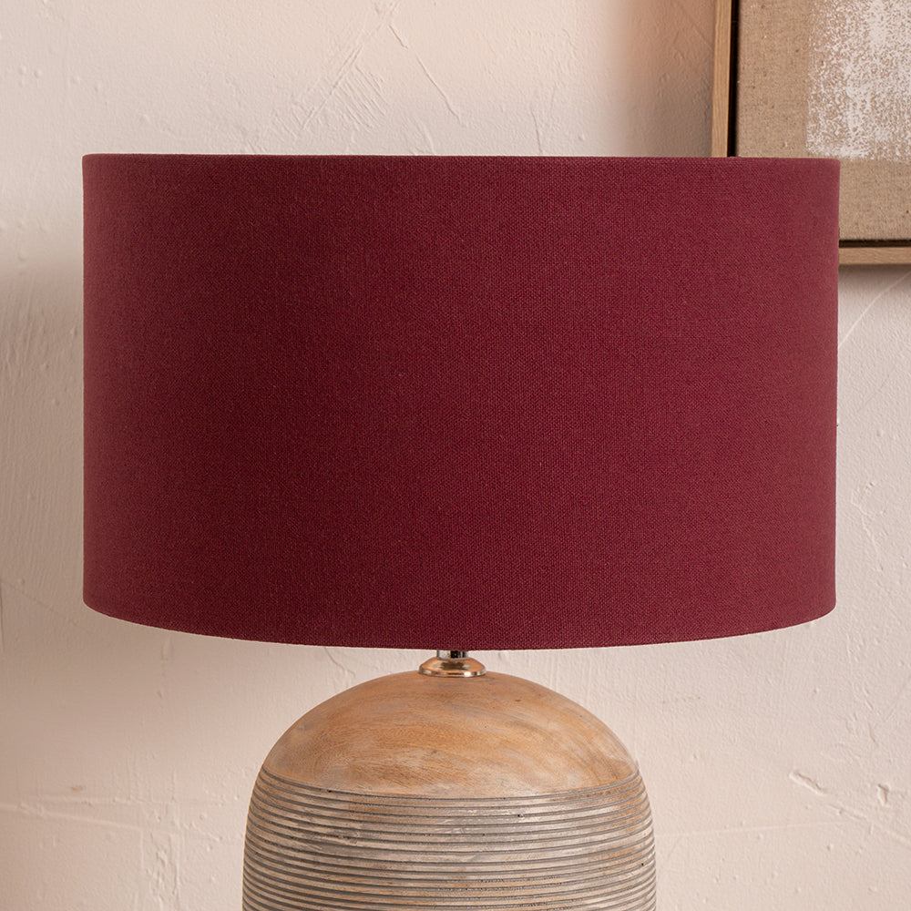 Henry 40cm Mulberry Handloom Cylinder Lampshade