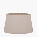 Martha 50cm Taupe Oval Silk Mix Tapered Lampshade