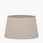 Martha 50cm Taupe Oval Silk Mix Tapered Lampshade