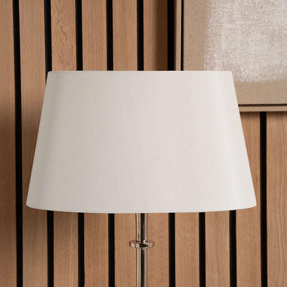 Martha 40cm Cream Oval Silk Mix Tapered Lampshade