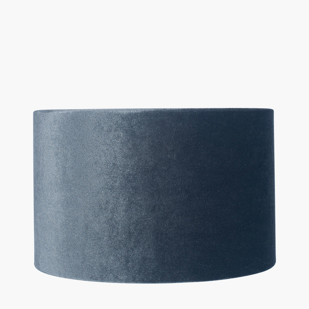 Bow 30cm Slate Velvet Cylinder Lampshade
