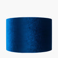 Bow 30cm Sapphire Velvet Cylinder Lampshade