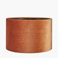 Bow 25cm Tobacco Velvet Cylinder Lampshade