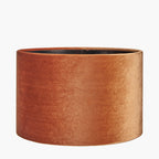 Bow 25cm Tobacco Velvet Cylinder Lampshade