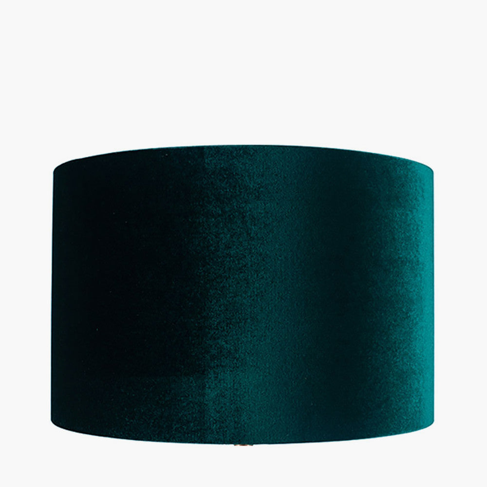 Bow 30cm Forest Green Velvet Cylinder Lampshade