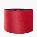 Bow 25cm Red Velvet Cylinder Lampshade