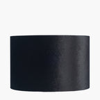 Bow 25cm Black Velvet Cylinder Lampshade