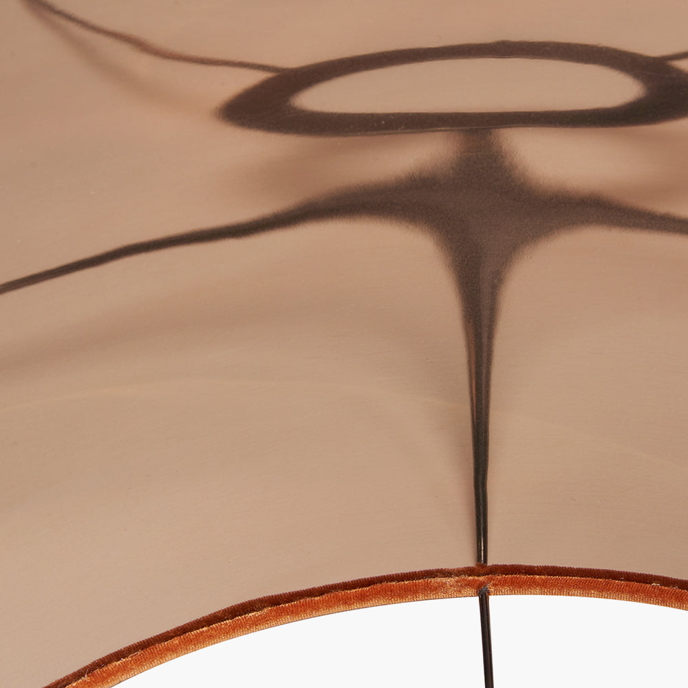 Bow 45cm Tobacco Velvet Cylinder Lampshade