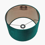 Bow 35cm Forest Green Velvet Cylinder Lampshade