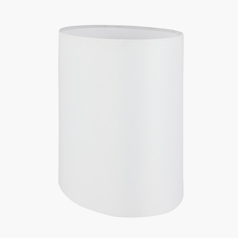 Mia 40cm Ivory Oval Cotton Mix Lampshade
