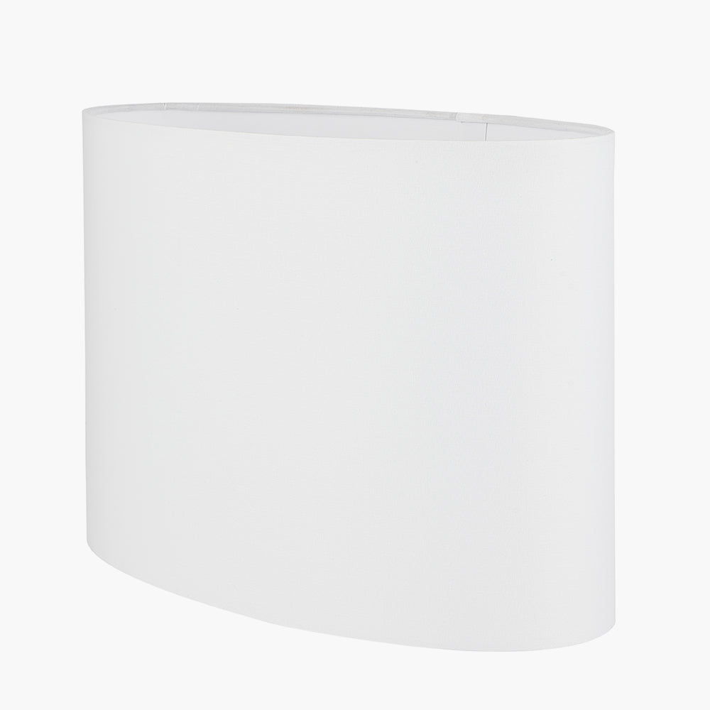 Mia 40cm Ivory Oval Cotton Mix Lampshade