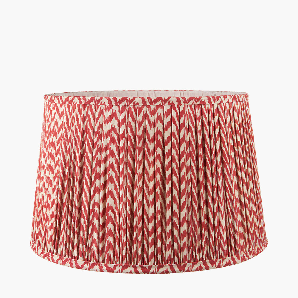 Vienna 40cm Red Chevron Mushroom Pleat Lampshade