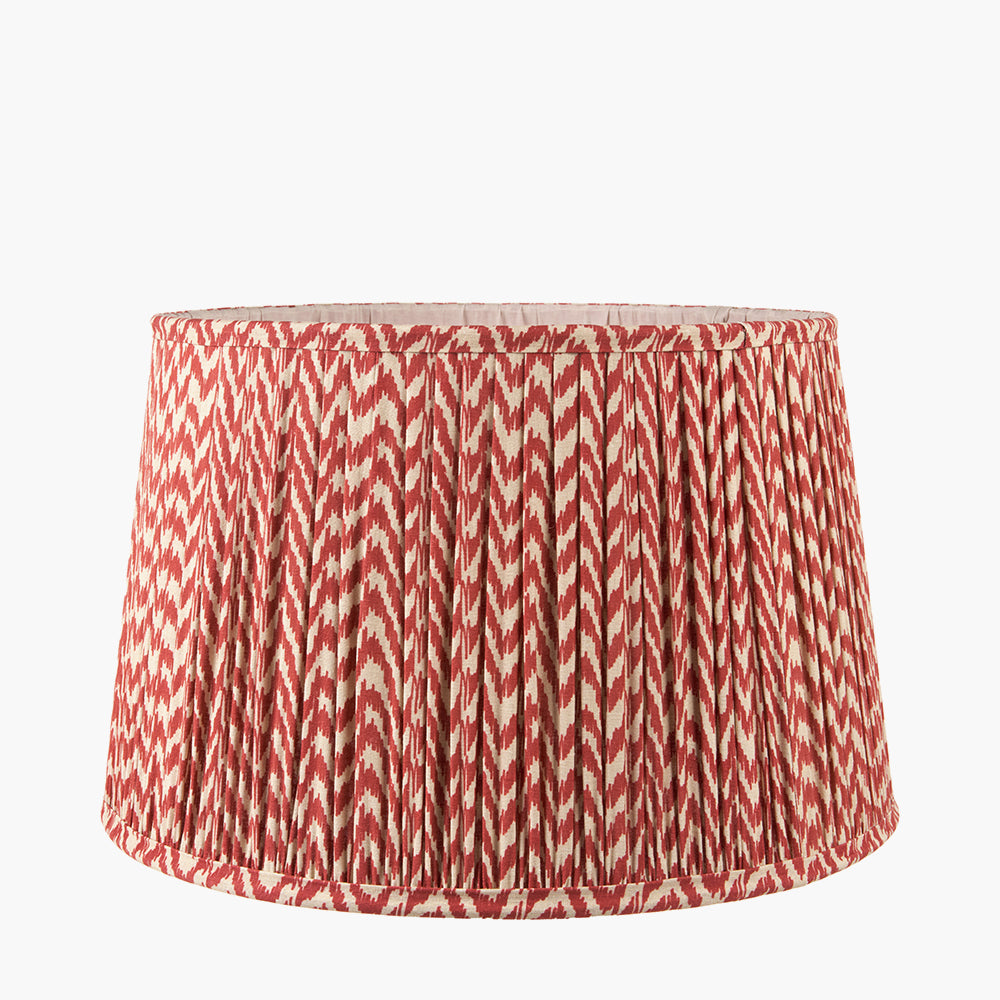 Vienna 40cm Red Chevron Mushroom Pleat Lampshade