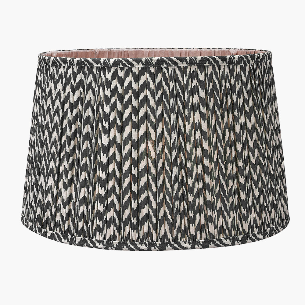 Vienna 35cm Black Chevron Mushroom Pleat Lampshade