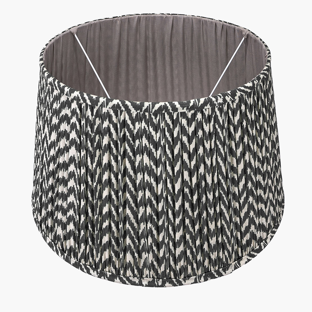 Vienna 45cm Black Chevron Mushroom Pleat Lampshade
