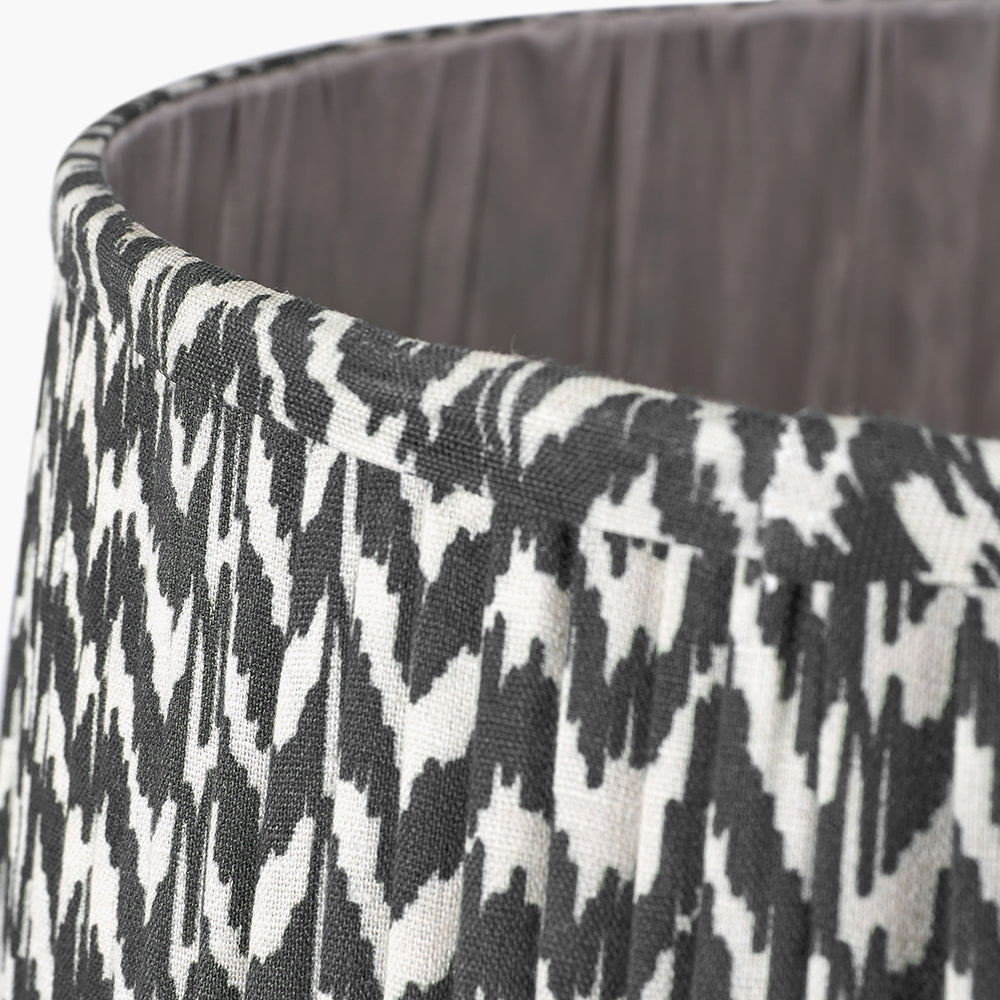 Vienna 35cm Black Chevron Mushroom Pleat Lampshade