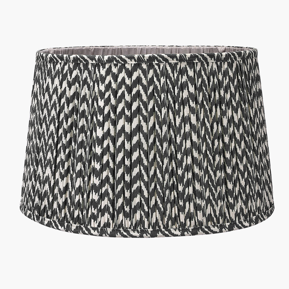 Vienna 30cm Black Chevron Mushroom Pleat Lampshade