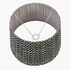Vienna 50cm Black Chevron Mushroom Pleat Lampshade