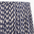 Vienna 50cm Blue Chevron Mushroom Pleat Lampshade