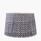 Vienna 50cm Blue Chevron Mushroom Pleat Lampshade