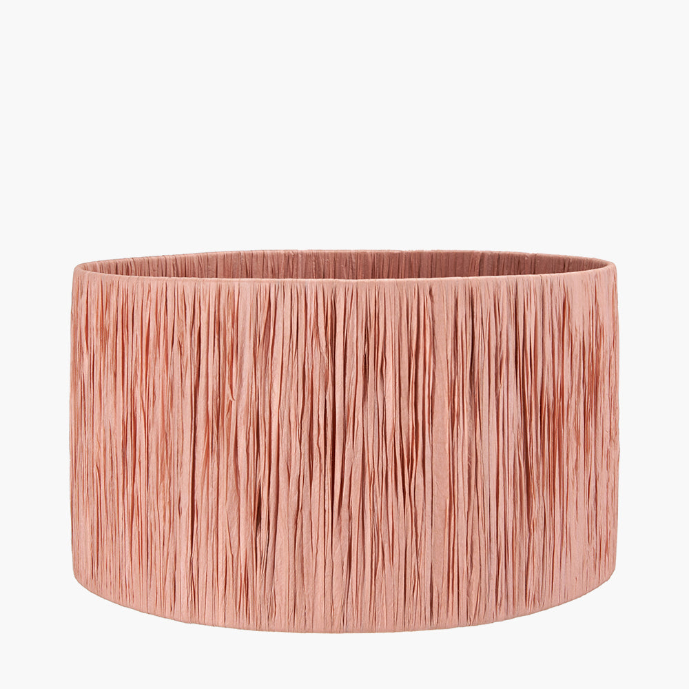 Tilia 30cm Apricot Raffia Cylinder Lampshade