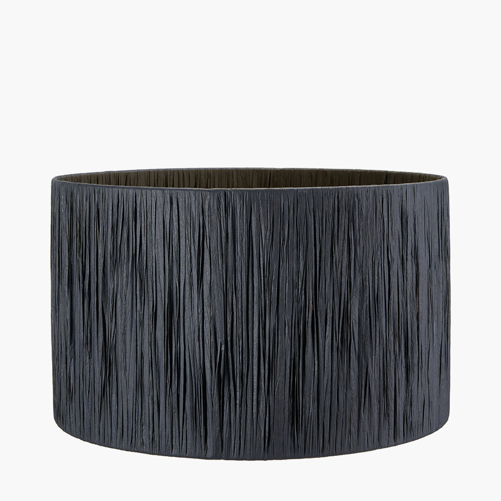 Tilia 35cm Black Raffia Cylinder Lampshade
