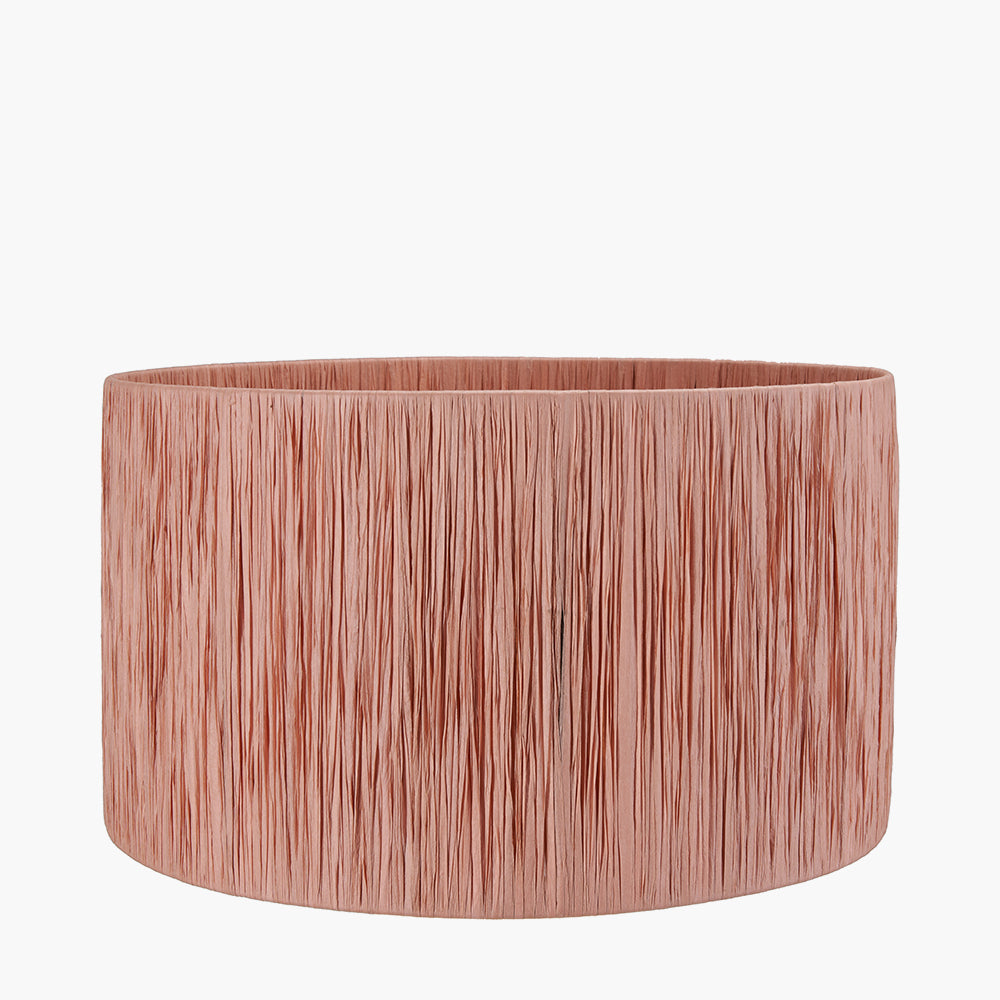 Tilia 40cm Apricot Raffia Cylinder Lampshade