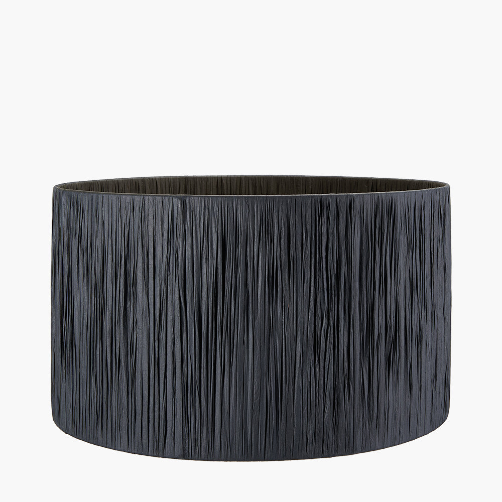 Tilia 40cm Black Raffia Cylinder Lampshade