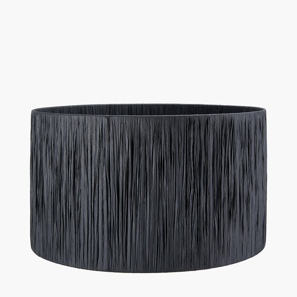 Tilia 45cm Black Raffia Cylinder Lampshade