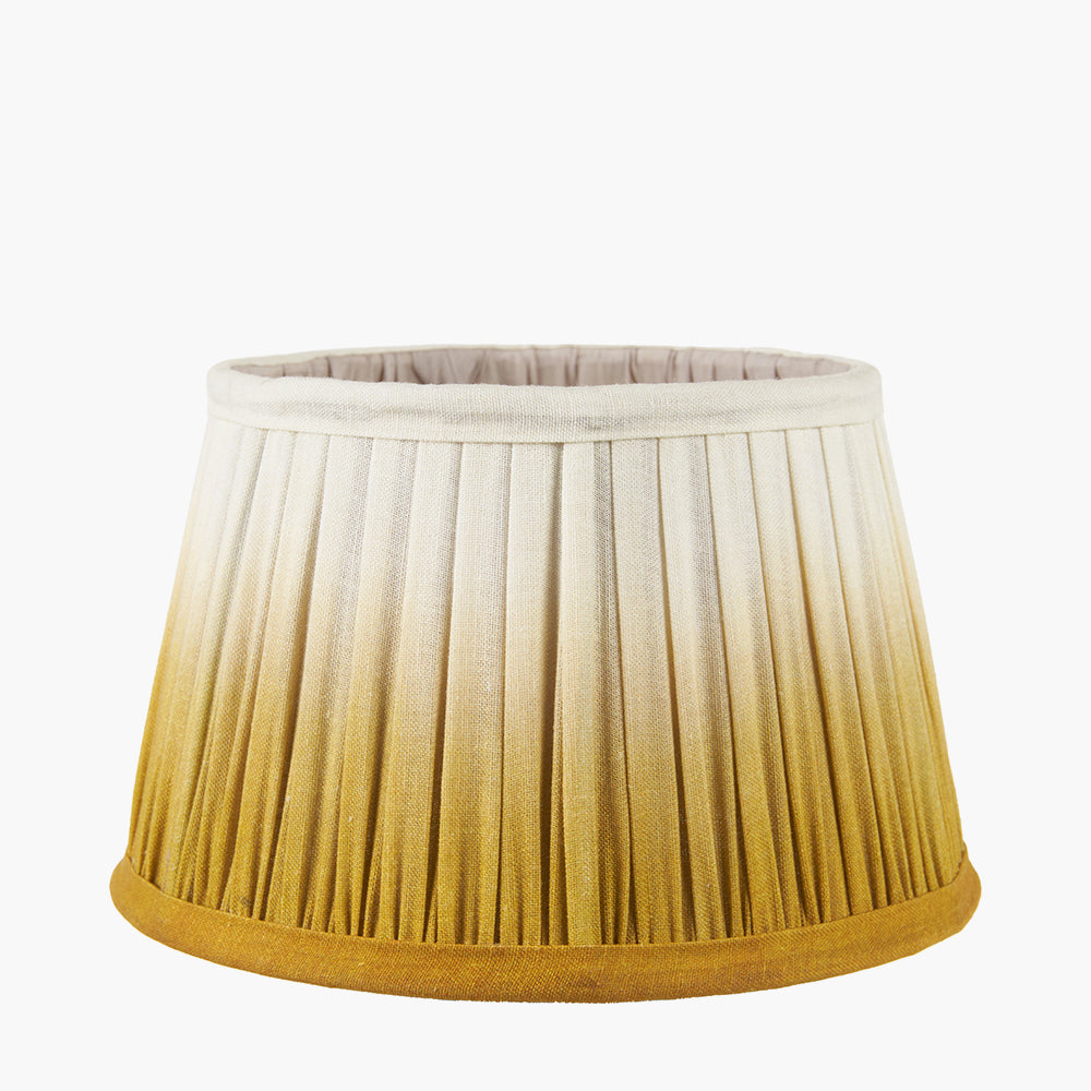 Scallop 35cm Mustard Ombre Soft Pleated Tapered Lampshade