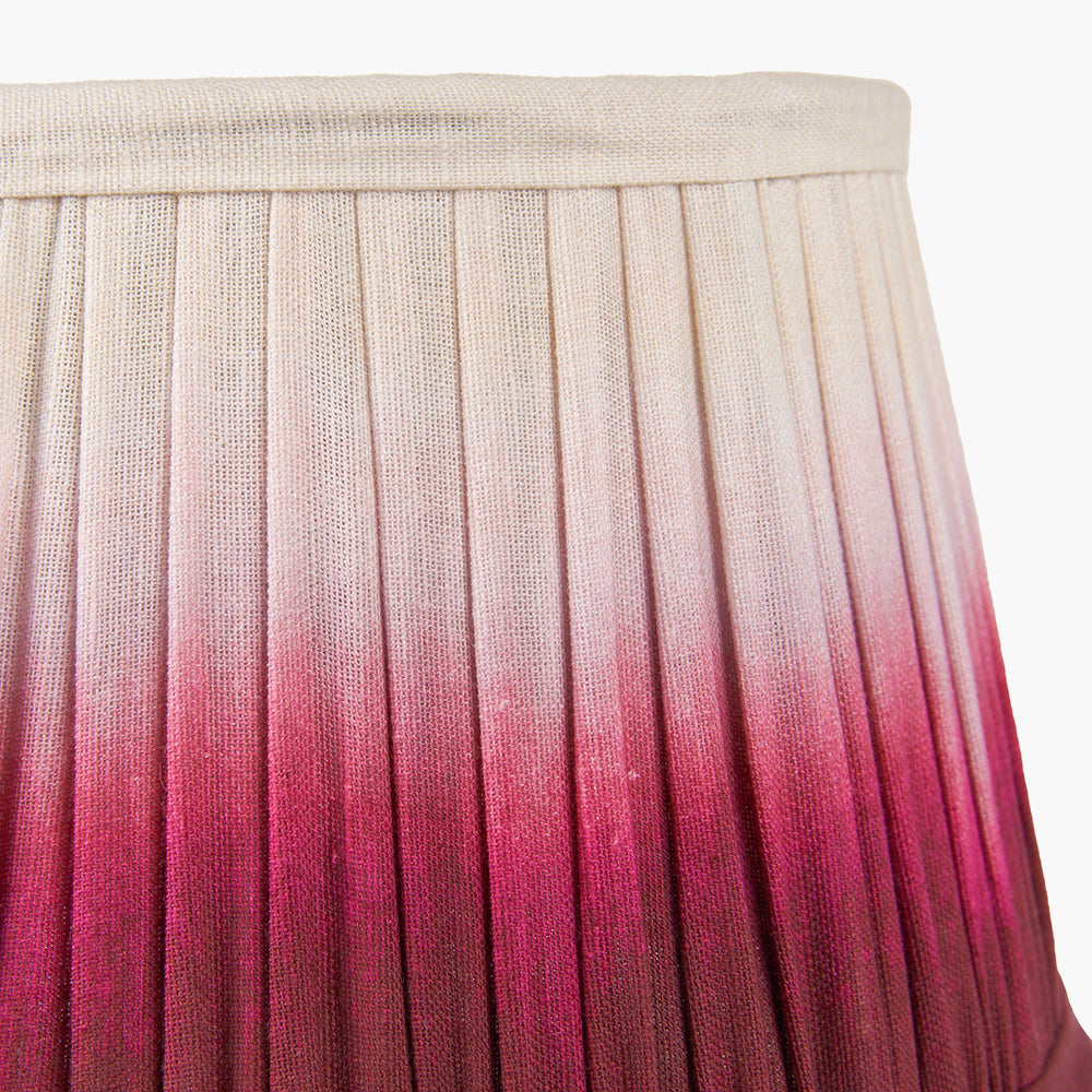 Scallop 25cm Red Ombre Soft Pleated Tapered Lampshade