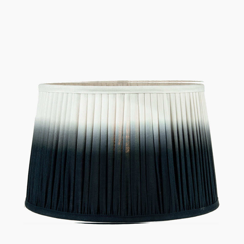 Scallop 30cm Black Ombre Soft Pleated Tapered Lampshade