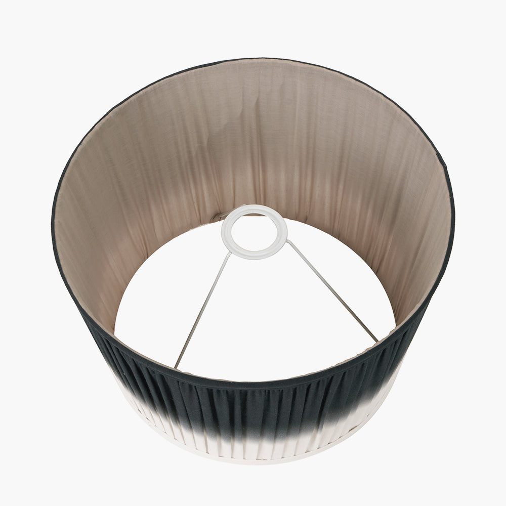 Scallop 40cm Black Ombre Soft Pleated Tapered Lampshade