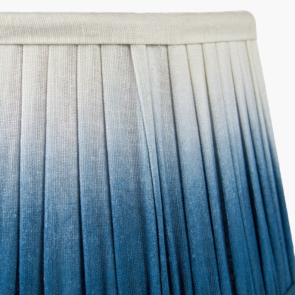 Scallop 40cm Blue Ombre Soft Pleated Tapered Lampshade