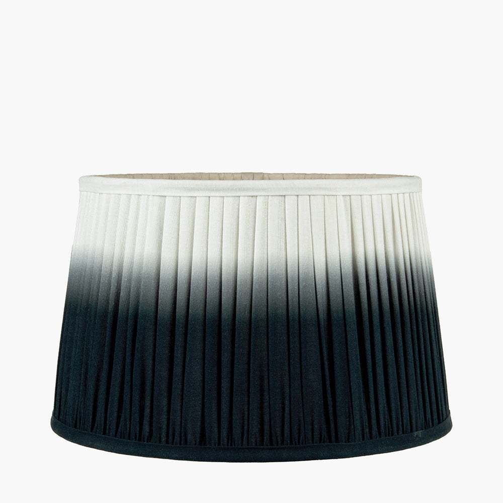 Scallop 20cm Black Ombre Soft Pleated Tapered Lampshade