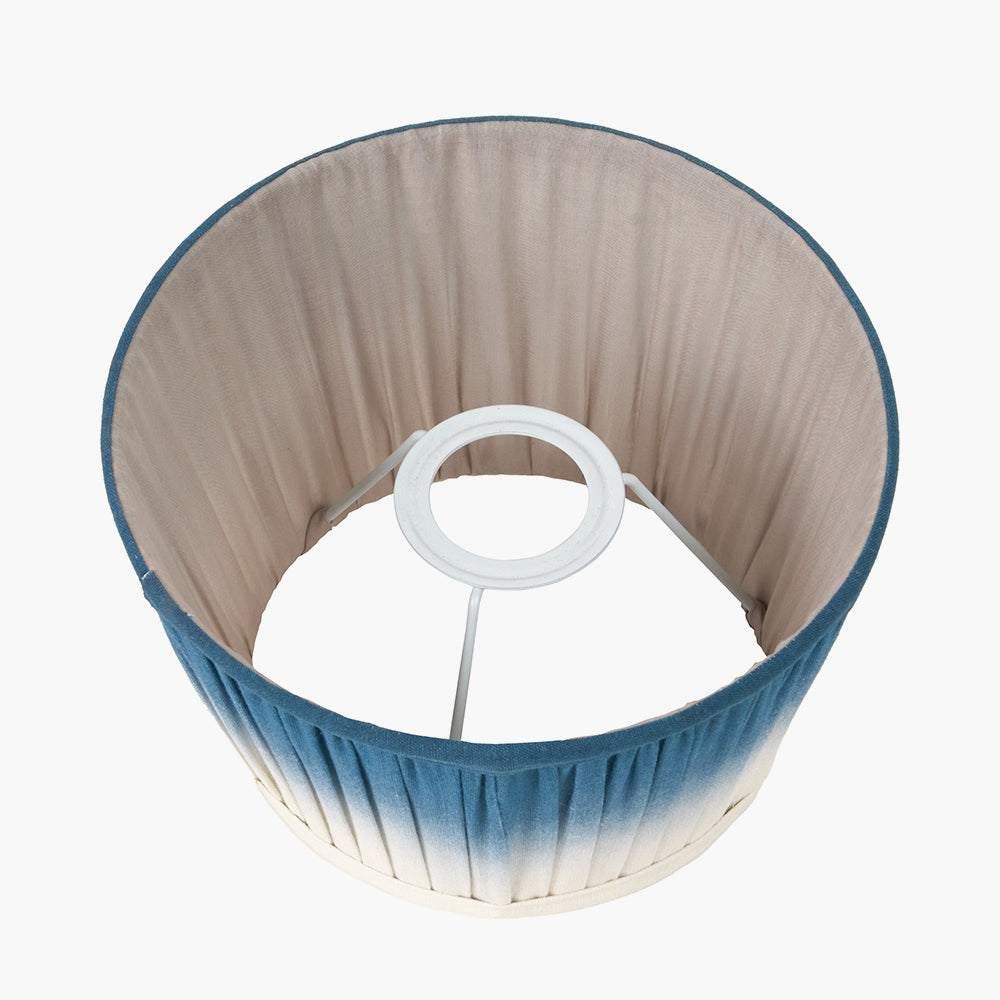 Scallop 20cm Blue Ombre Soft Pleated Tapered Lampshade