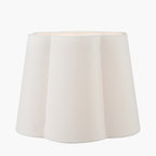 Posy 45cm White Handloom Scalloped Tapered Lampshade