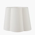 Posy 45cm White Handloom Scalloped Tapered Lampshade