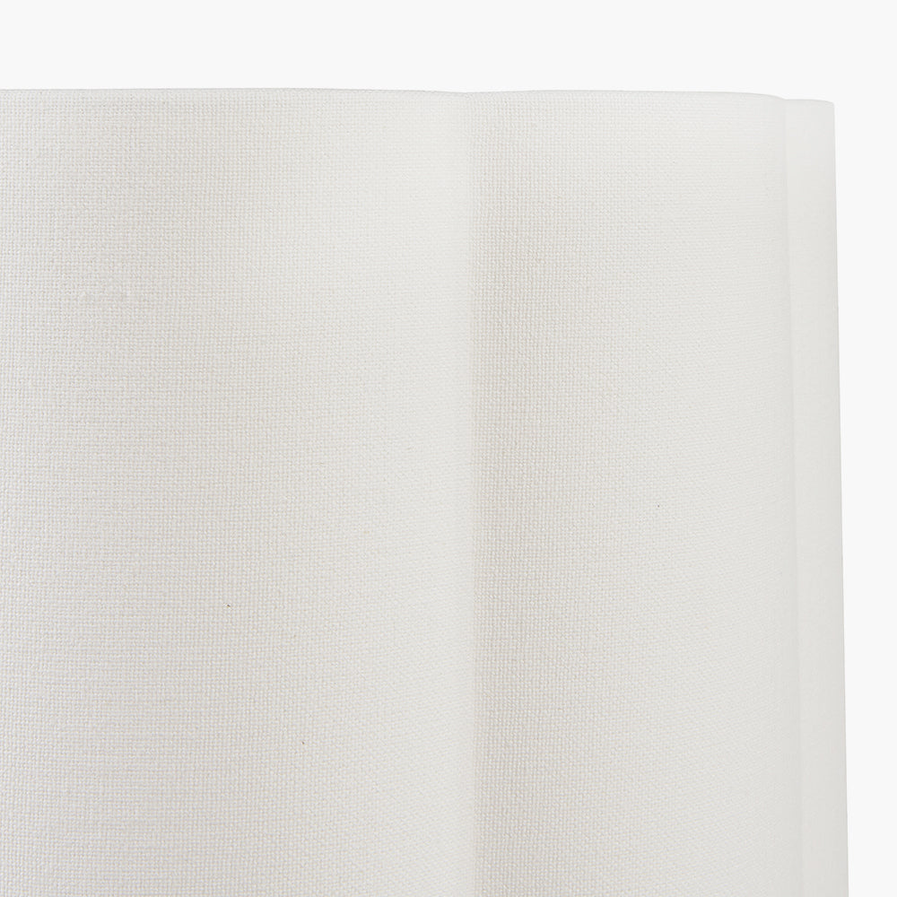 Bloom 30cm White Handloom Scalloped Cylinder Lampshade