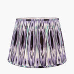 Izara 35cm Lilac Ikat Patterned Mushroom Pleat Tapered Lampshade