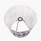 Izara 35cm Lilac Ikat Patterned Mushroom Pleat Tapered Lampshade