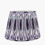 Izara 40cm Lilac Ikat Patterned Mushroom Pleat Tapered Lampshade