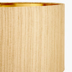 Stellan 40cm Gold Slubbed Faux Silk Gold Lined Cylinder Lampshade