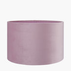 Rene 25cm Blush Velvet Cylinder Lampshade